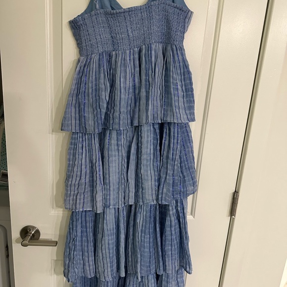 Saylor blue ruffled dress - Picture 2 of 3